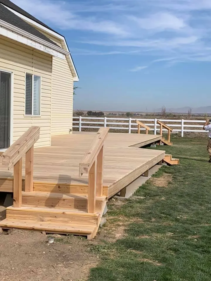 professional service, large new deck