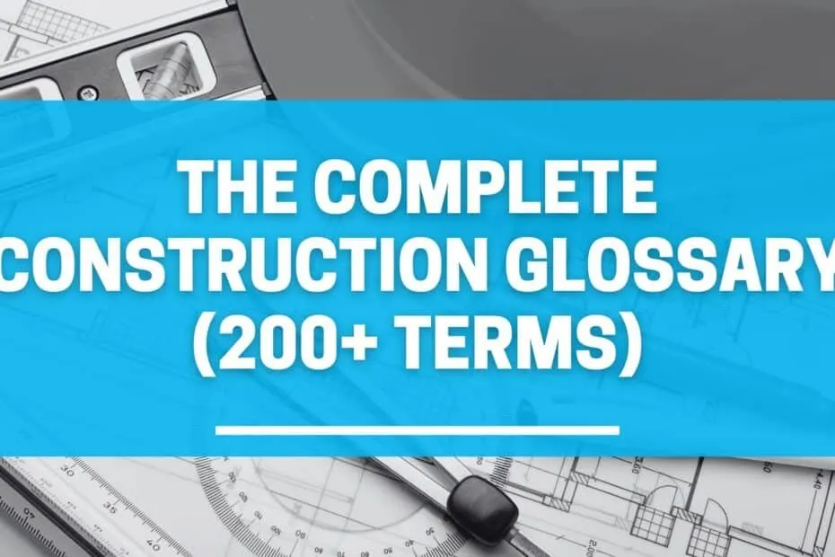 the complete construction glossary header image